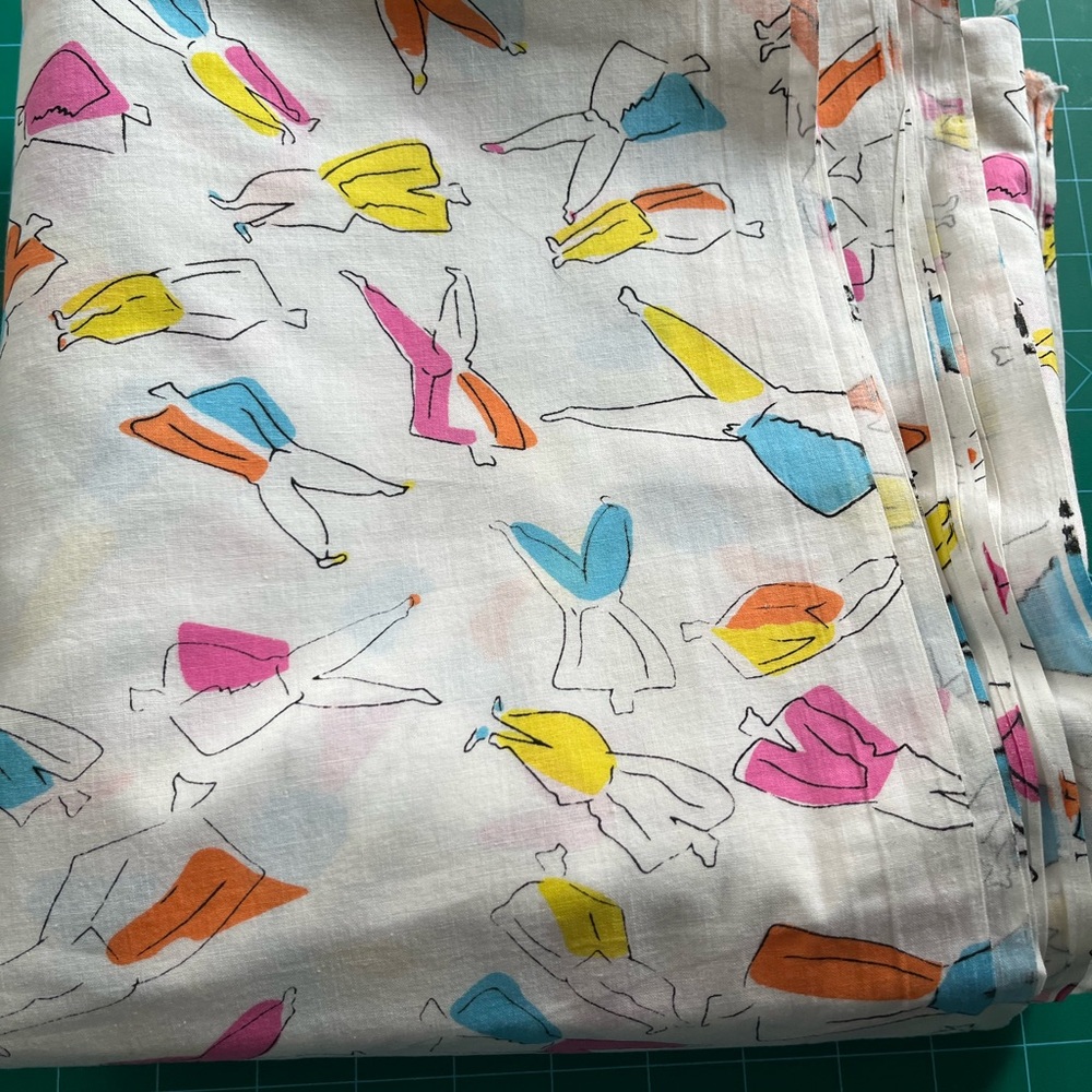 Colorful Abstract Patterned Fabric - Picture 2 of 2